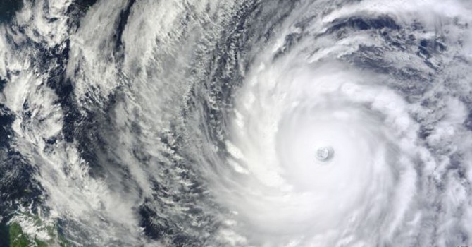 Ảnh chụp siêu bão Vongfong, cơn bão mạnh nhất trên hành tinh tính đến thời điểm này trong năm. Ảnh AFP