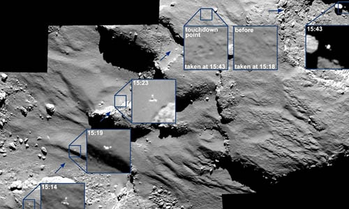 Philae đã ở trên bề mặt sao chổi trong 57 giờ, trước khi rơi vào trạng thái "ngủ đông".Ảnh: Reuters