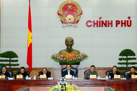Thủ tướng Nguyễn Tấn Dũng chủ trì phiên họp Chính phủ tháng 11/2014. Ảnh: VGP/Nhật Bắc