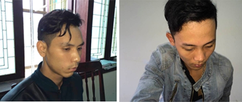 Hai đối tượng Trương Thái Thanh Tuấn (bên phải) và Nguyễn Anh Tú