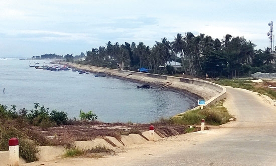 Vị trí xây dựng cảng Bến Đình, huyện Lý Sơn.