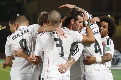 Các cầu thủ Real Madrid ăn mừng bàn thắng vào lưới Cruz Azul - Ảnh: Reuters
