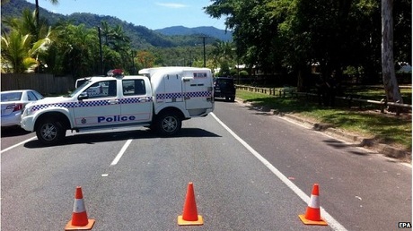 Cảnh sát đã phong tỏa đường Murray ở vùng ngoại ô Manoora, thành phố Cairns để phục vụ công tác điều tra.