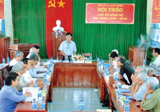 Đảng uỷ xã Nghĩa Thuận tổ chức Hội thảo lịch sử Đảng bộ giai đoạn 1930-2010.