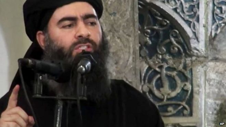  Thủ lĩnh IS Abu Bakr al-Baghdadi được cho là dang bị thương nặng. (Ảnh: AP)