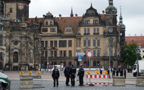 Thành phố Dresden sẵn sàng cho Hội nghị G7 (Ảnh Reuters)