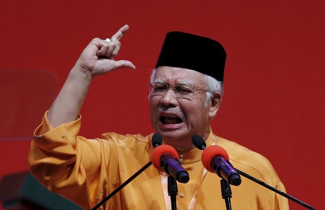 Thủ tướng Malaysa Najib Razak bác bỏ mọi cáo buộc - Ảnh: Reuters