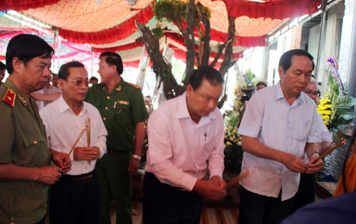 Bộ trưởng Trần Đại Quang chia buồn cùng gia đình nạn nhân.