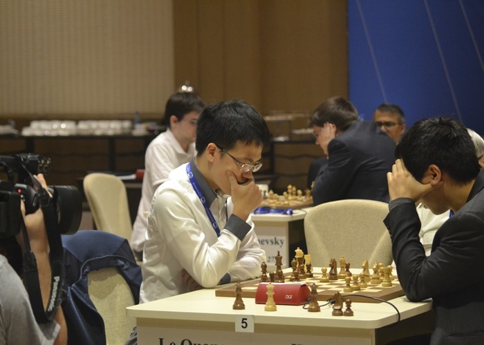Lê Quang Liêm không thể tái lập thành tích lọt vào vòng 4 World Cup cờ vua như giải đấu cách đây 2 năm. Ảnh: FIDE.