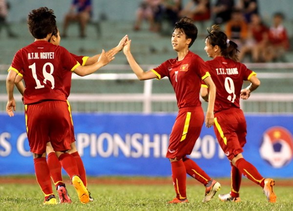 Nữ Việt Nam chính thức giành vé vào vòng loại cuối cùng Olympic 2016. Ảnh: Internet.
