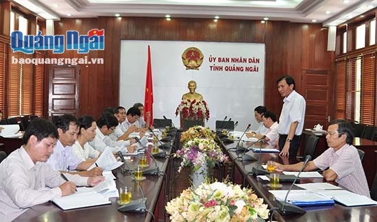 Phó Chủ tịch UBND tỉnh Phạm Trường Thọ phát biểu tại cuộc họp