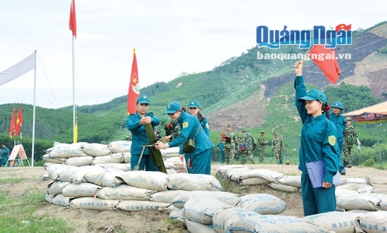  Bộ CHQS tỉnh luôn chú trọng tổ chức diễn tập cho lực lượng dân quân tự vệ.