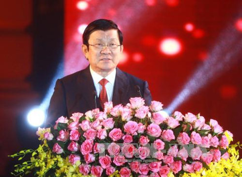 Chủ tịch nước Trương Tấn Sang phát biểu