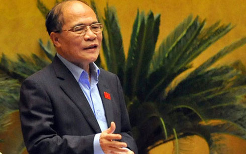 Chủ tịch Quốc hội Nguyễn Sinh Hùng. Ảnh: Báo Giao thông.