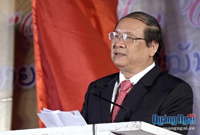 Phó Bí thư Tỉnh ủy Thường trực Nguyễn Thanh Quang phát biểu tại buổi lễ