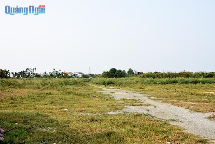 Dự án Khu dân cư Bắc Lê Lợi ngay trung tâm tành phố Quảng Ngãi sau 5 năm thi công vẫn là bãi đất trống cỏ mọc um tùm