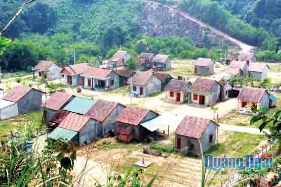 Khu tái định cư Gò Nổi, xã Trà Sơn, huyện Trà Bồng.