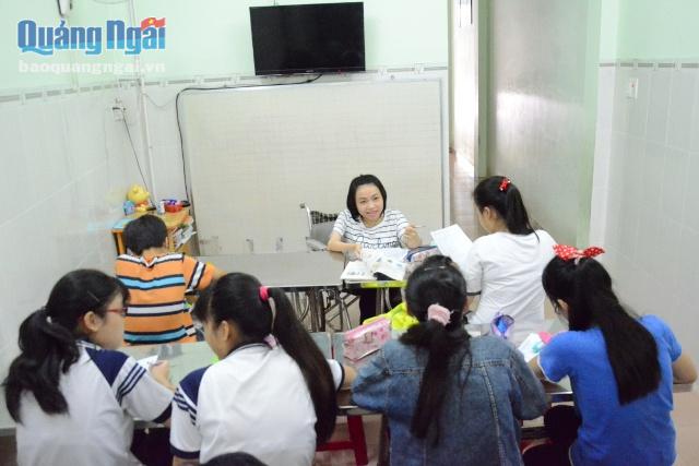 Lớp học của cô giáo Lê Thị Hồng Yến. Ảnh: Hiền Linh