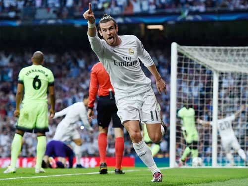 Gareth Bale thi đấu xông xáo trên hàng công Real Madrid
