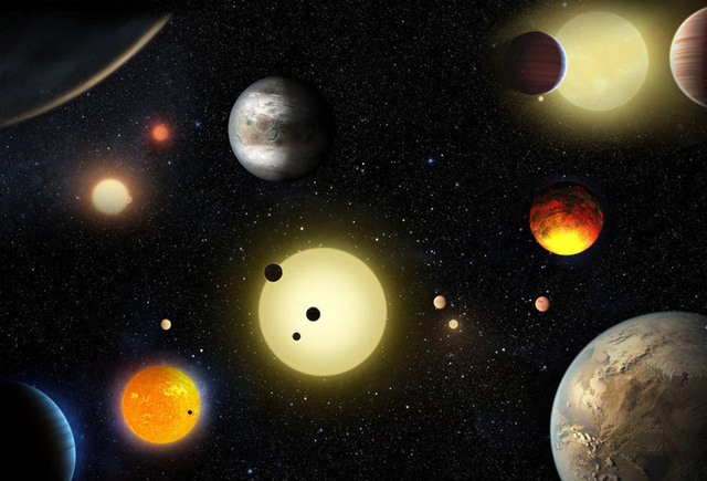 Hình mô phỏng một phần khám phá hành tinh có chọn lọc của kính viễn vọng không gian Kepler. Ảnh: NASA