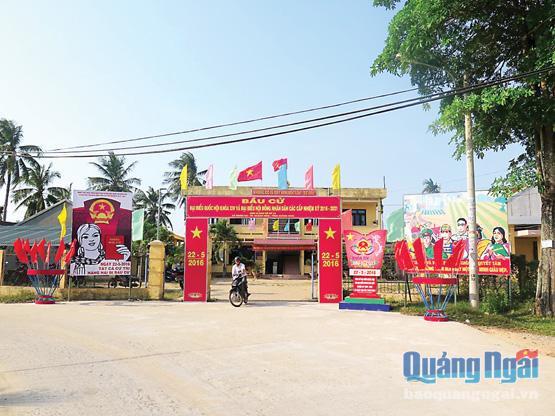  Khu vực bỏ phiếu tại xã  Nghĩa Hà (TP.Quảng Ngãi).                              ảnh: tt