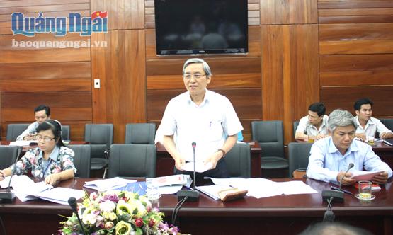 Phó Chủ tịch Thường trực UBND tỉnh Lê Quang Thích kết luận tại cuộc họp. 			            Ảnh: PV