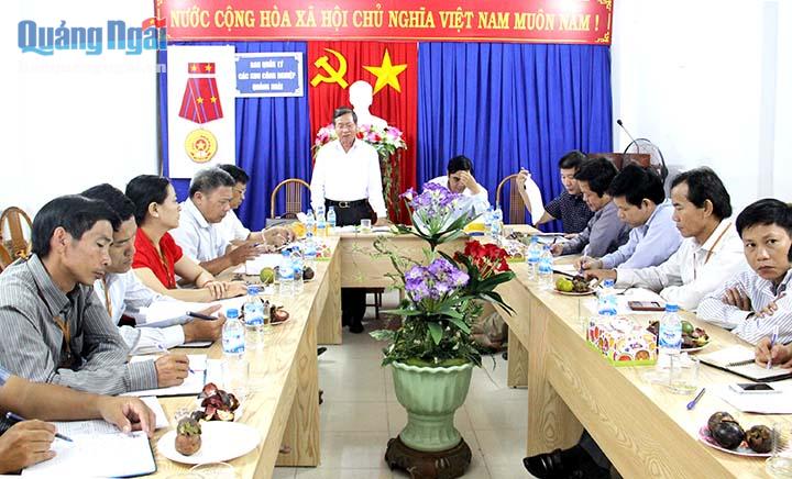 Phó Chủ tịch UBND tỉnh Phạm Như Sô phát biểu tại buổi làm việc với BQL các KCN