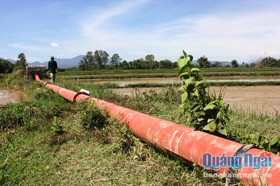 Đường ông thuộc hệ thống kênh phục vụ chống hạn Bà Chanh- Sông Giang vẫn chưa được hoàn thiện để cứu đất cho dân