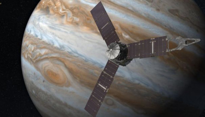 Tàu Juno và Mộc Tinh - Ảnh: NASA