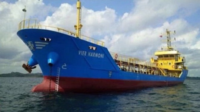 Tàu chở dầu Vier Harmoni trước khi bị cướp - Ảnh: MMEA