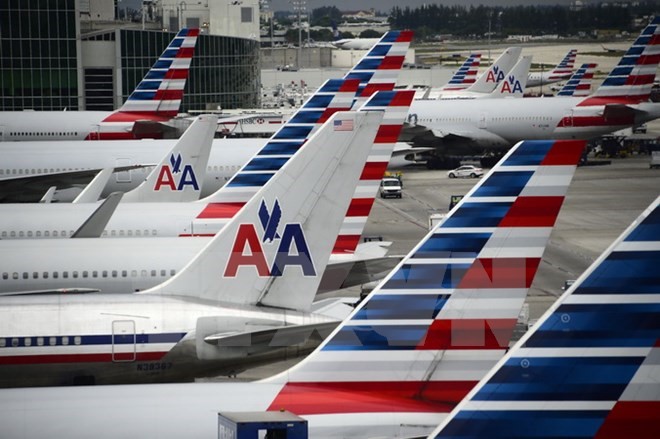  Máy bay của hãng American Airlines tại sân bay quốc tế Miami, bang Florida.