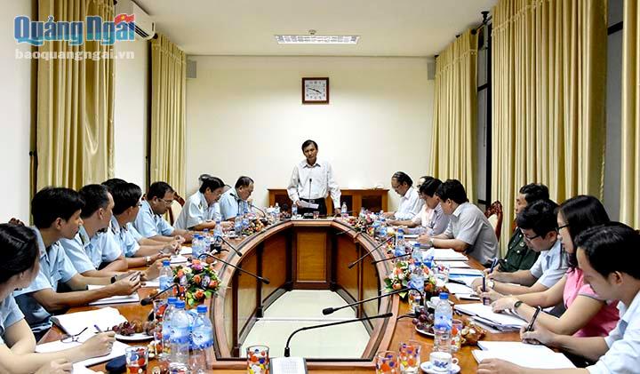 Phó Chủ tịch UBND tỉnh Phạm Trường Thọ phát biểu tại buổi làm việc