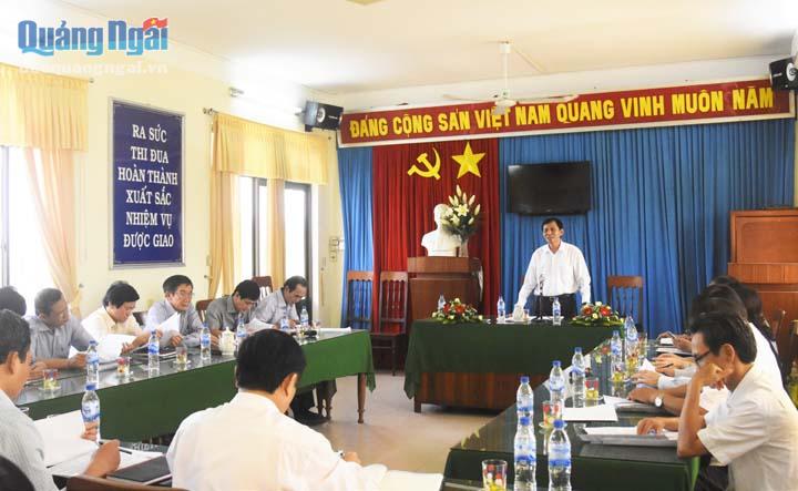 Phó Chủ tịch UBND tỉnh Phạm Trường Thọ phát biểu tại buổi làm việc