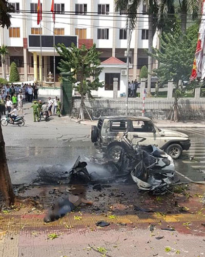  Vụ nổ khiến lái xe taxi tử vong tại chỗ (Ảnh: otofun)