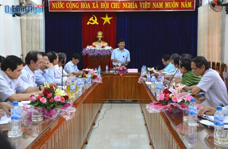 Chủ tịch UBND tỉnh Trần Ngọc Căng phát biểu chỉ đạo tại buổi làm việc.