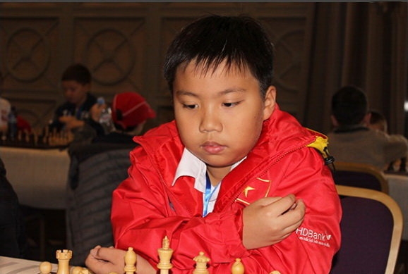 Nguyễn Quốc Hy xuất sắc giành HCB U-10 thế giới. Ảnh FIDE