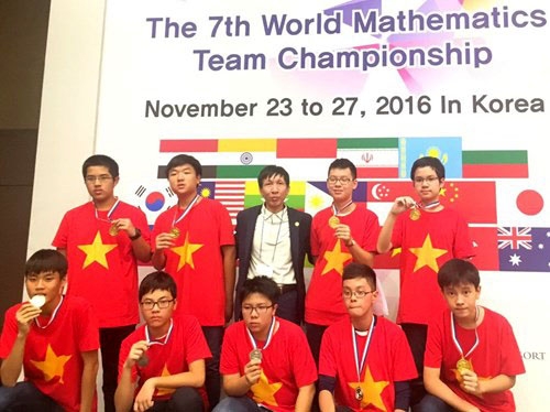 Học sinh trường THCS Giảng Võ tham dự cuộc thi Vô địch các đội tuyển Toán thế giới 2016 tại Hàn Quốc.