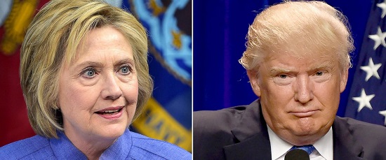 Ứng cử viên tổng thống đảng Dân chủ Hillary Clinton (trái) và Tổng thống đắc cử Mỹ Donald Trump. Ảnh: Gettyimages