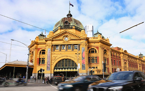 Ga Flinders Street ở Melbourne là một trong những địa điểm mà bọn khủng bố nhằm tới. (Ảnh: Getty)
