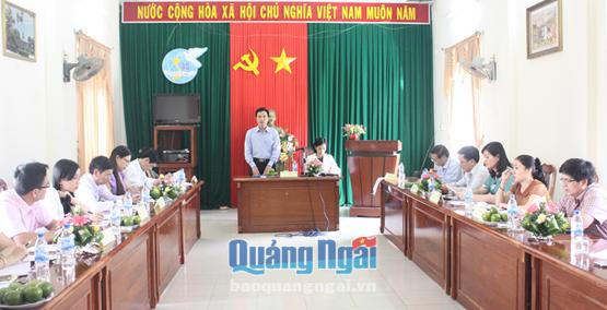 Phó Chủ tịch UBND tỉnh Đặng Ngọc Dũng phát biểu chỉ đạo tại buổi làm việc.