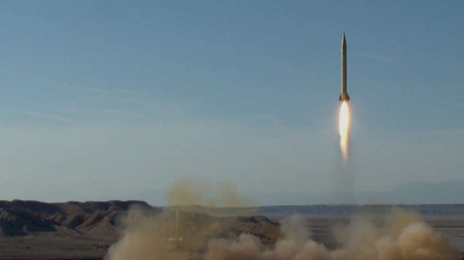 Một buổi phóng thử tên lửa đạn đạo tại Iran năm 2016. (Ảnh: AFP)