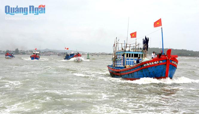 Tàu cá của ngư dân Bình Châu ra khơi đánh bắt đầu năm với niềm tin mới.
