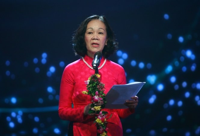 Bà Trương Thị Mai, Trưởng ban dân Trung ương phát biểu tại buổi lễ - Ảnh: Nam Trần