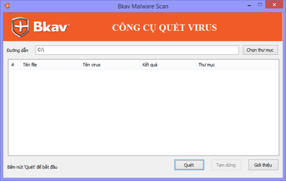 Công cụ miễn phí của Bkav quét xem máy tính có đang bị nhiễm Wanna Crypt hay không