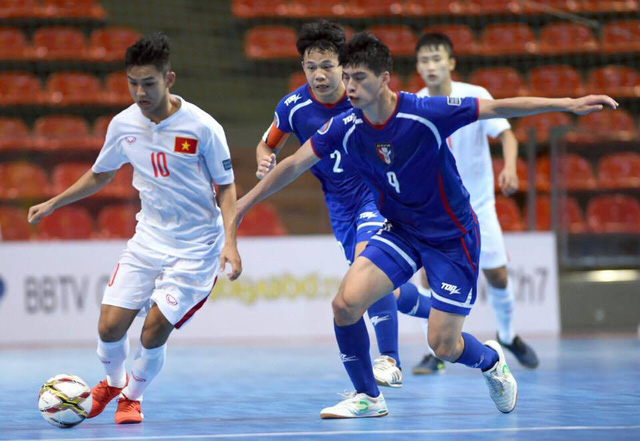 U20 futsal Việt Nam thắng sát nút Đài Bắc Trung Hoa tại giải U20 futsal châu Á 2017