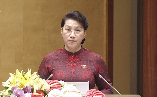 Chủ tịch Quốc hội Nguyễn Thị Kim Ngân phát biểu khai mạc Kỳ họp thứ 3, Quốc hội khóa XIV.