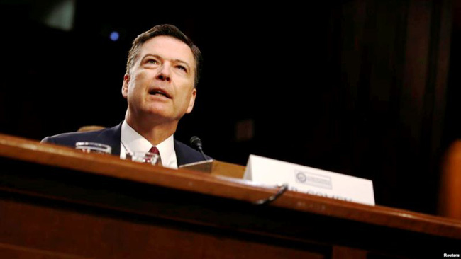 Cựu Giám đốc Cục Điều tra Liên bang Mỹ (FBI) James Comey. Ảnh: Reuters