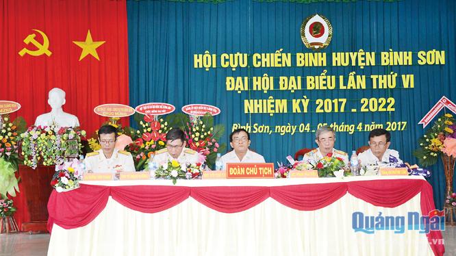  Đại hội Hội CCB huyện Bình Sơn, địa phương được Hội CCB tỉnh chọn tổ chức đại hội điểm cấp huyện diễn ra vào tháng 4.2017.