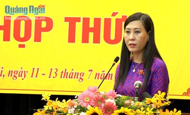  Ủy viên Dự khuyết TƯ Đảng, Chủ tịch HĐND tỉnh Bùi Thị Quỳnh Vân phát biểu bế mạc kỳ họp