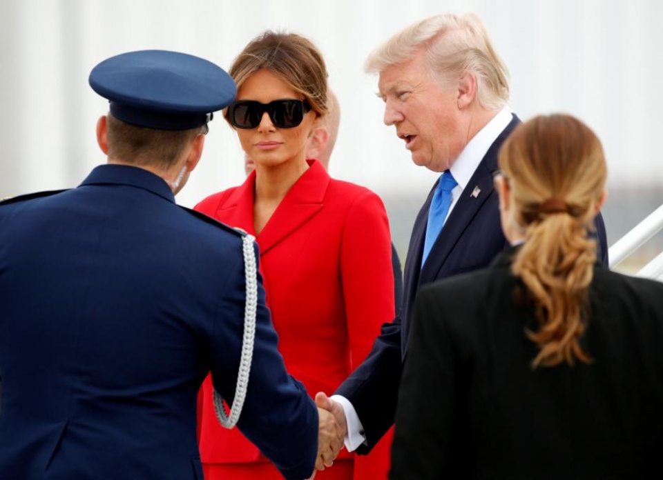 Tổng thống Mỹ Donald Trump và đệ nhất phu nhân Melania Trump đã đến Pháp, bắt đầu chuyến công du 2 ngày. (Nguồn: Reuters)